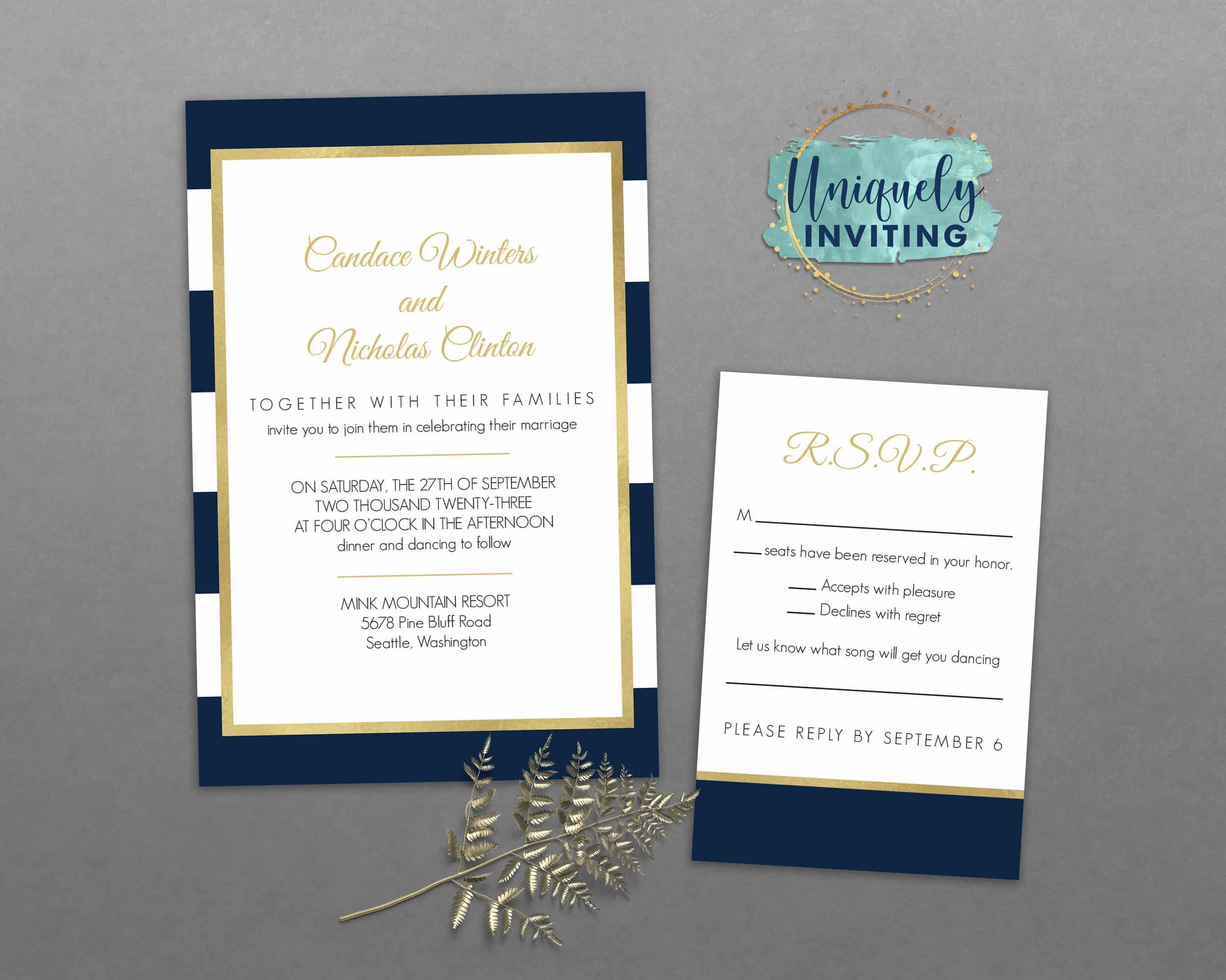 Bold Stripes Invitations – Uniquely Inviting