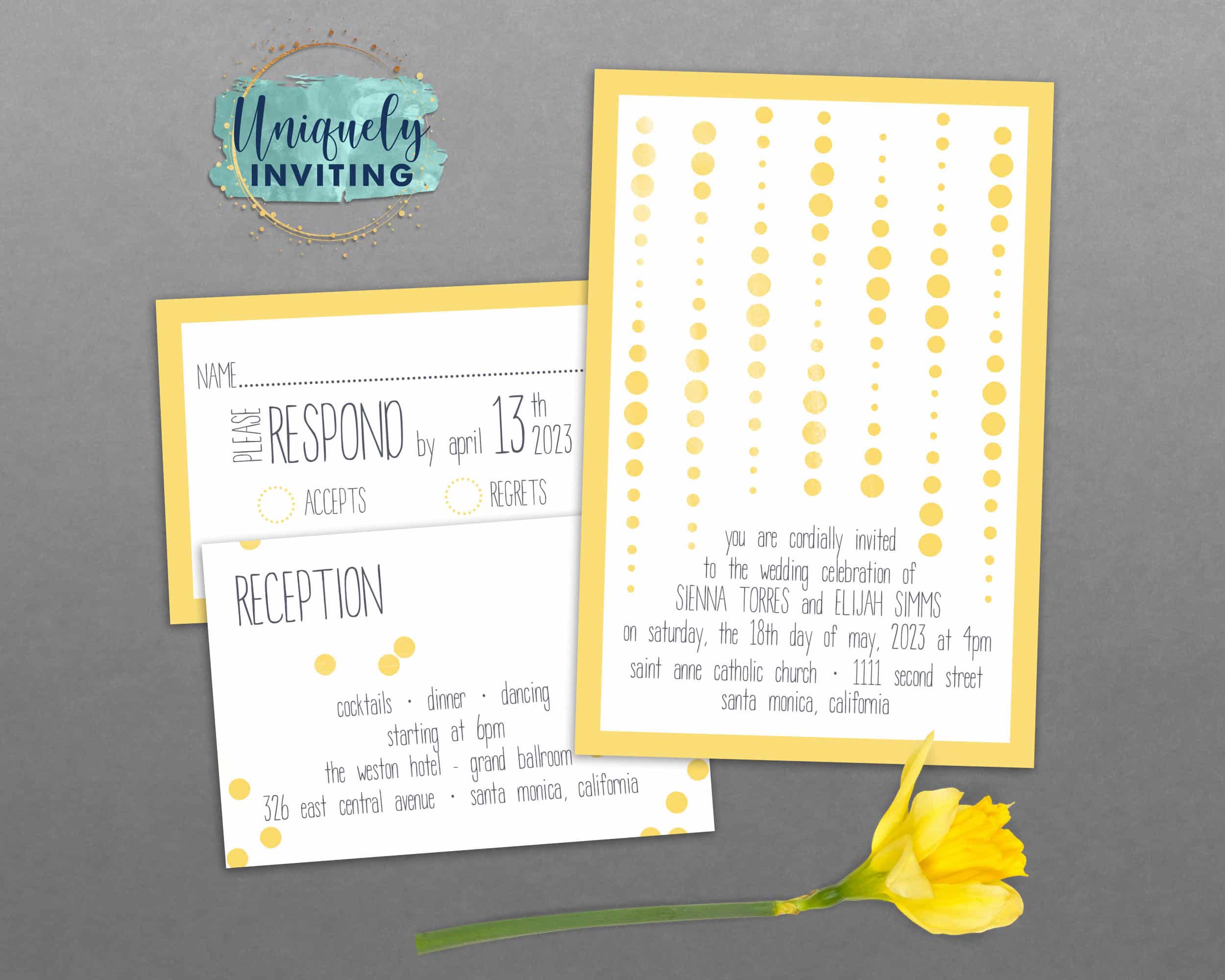 Cascading Dots Invitations – Uniquely Inviting