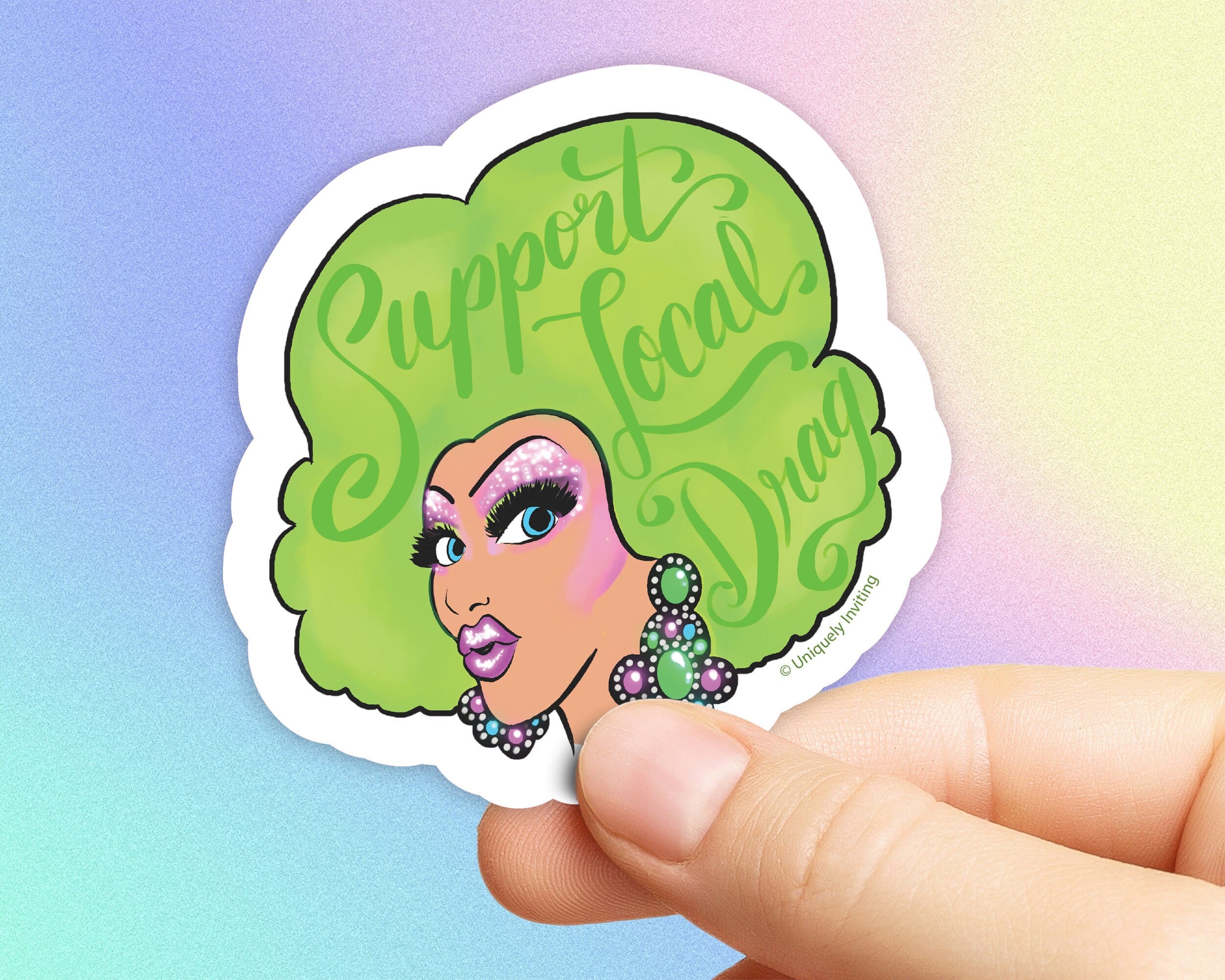Support Drag Sticker Support Local Drag Sticker in Gloss or Holographic | Die-Cut ...